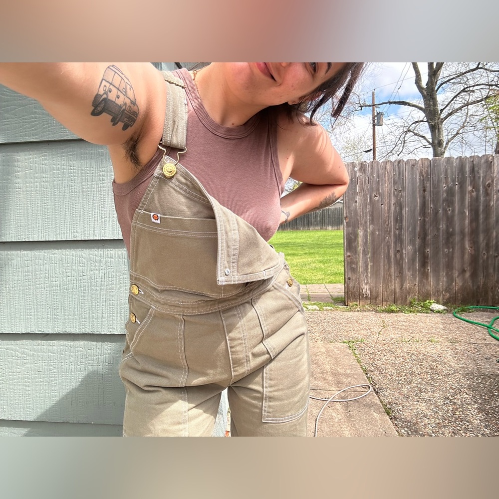 Big Bud Press overalls XS sample sale khaki green :)